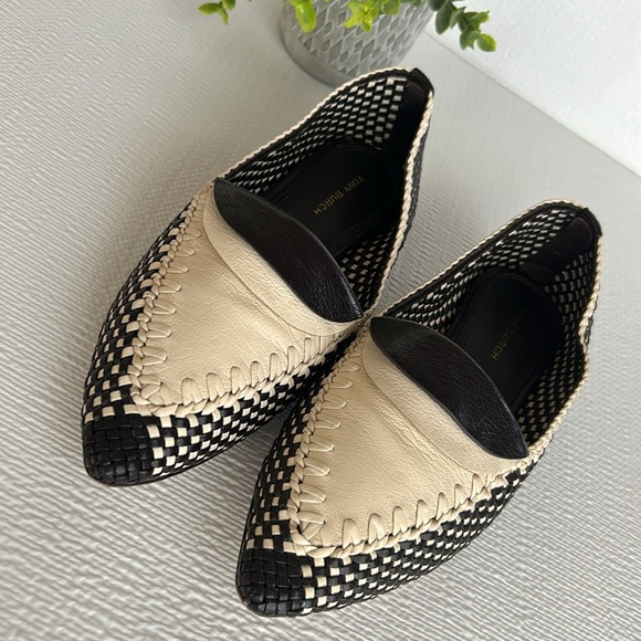 Tory Burch Black and Cream Checkered Flats - Picture 9 of 16